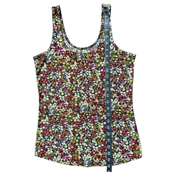 No Boundaries Tank Top Womens M Floral 7/9 Sleeveless Blouse Stretch Flowy Flex - Picture 7 of 10